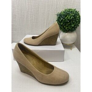 Aerosoles Espadrilles Wedge Heel Shoe Women's  Size US 9 Nude Round Toe